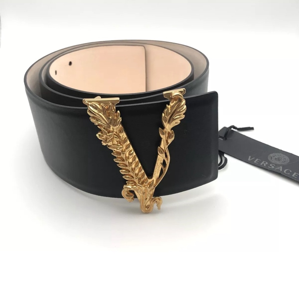 BNWT Versace Virtus Wide High Waisted Leather Belt!